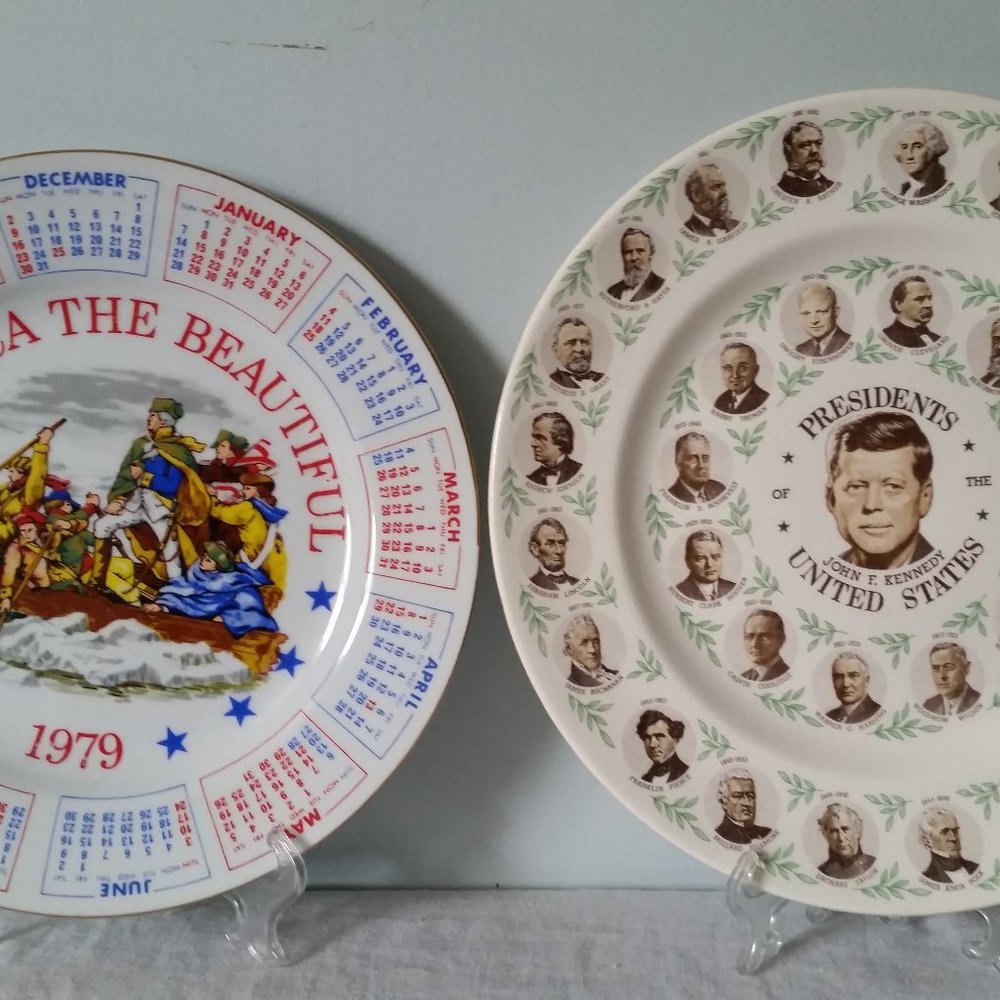 Vintage  Two Decorative Collector Plates